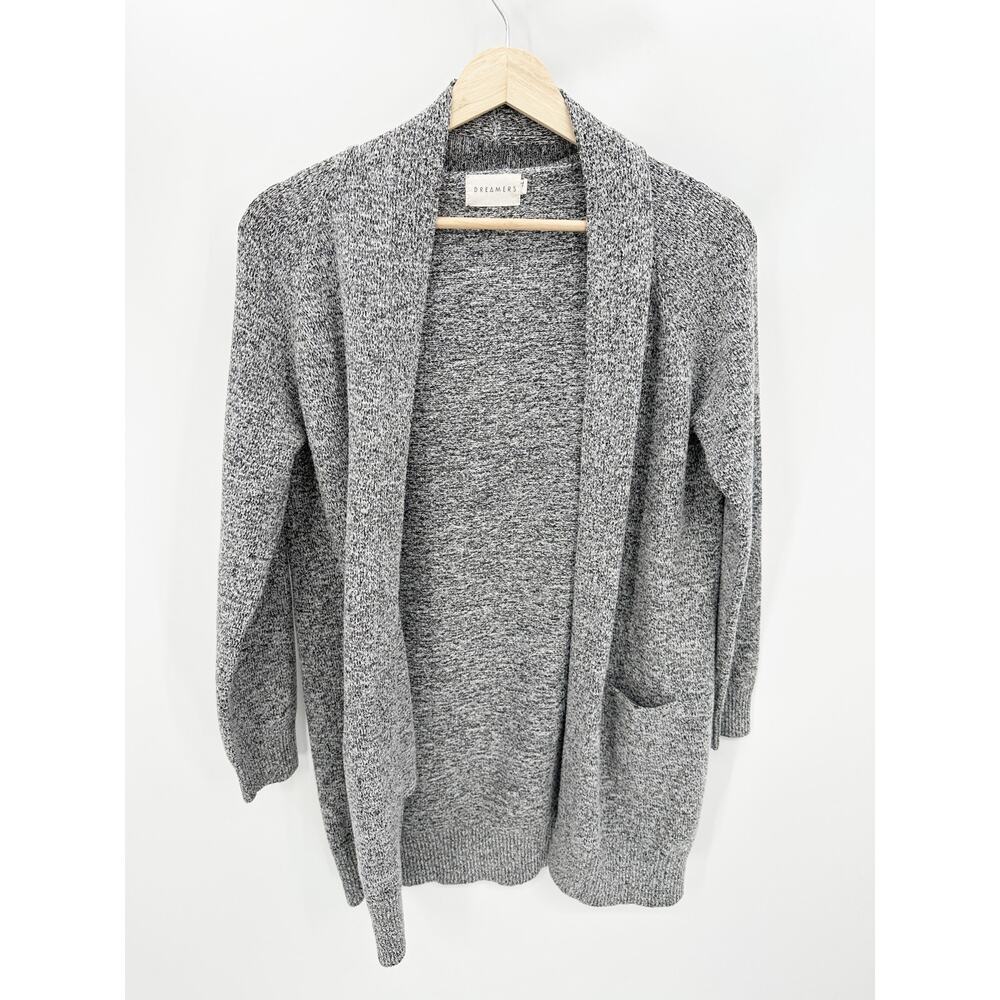 Dreamers Speckled Grey Long Sleeve Knit Cardigan Sweater Women's Size X-Small XS - Picture 8 of 8
